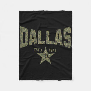Tarnmuster-Souvenir USA Stern Dallas Texas Fleecedecke