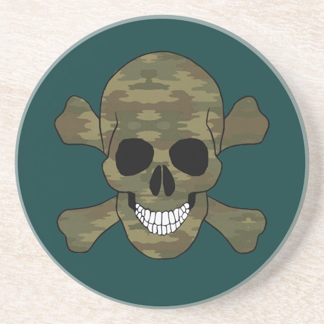 Tarnmuster Totenkopf Untersetzer (Vorne)