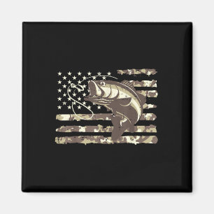 Tarnmuster-US-Flagge B Fisch Cooles Angelsport Pat Magnet