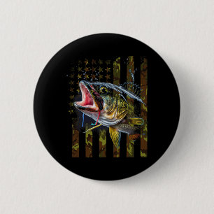 Tarnmuster Usa-Flagge Big Mouth B Angeln Button