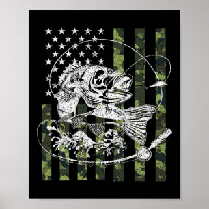 Tarnung Amerikanische Flagge Angelgeschenke Für Mä Poster