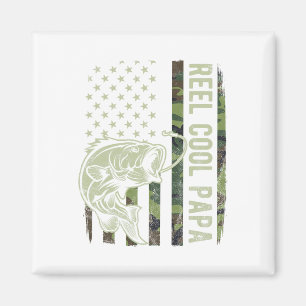 Tarnung Amerikanische Flagge Vatertag Reel Cool Pa Magnet