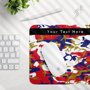 Tarnung, Blau Weiß Rot Gold, Militär, Armee Mousepad