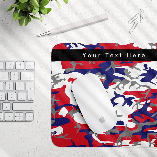 Tarnung, Blau Weiß Rot Grau, Militär, Armee Mousepad (Von Creator hochgeladen)