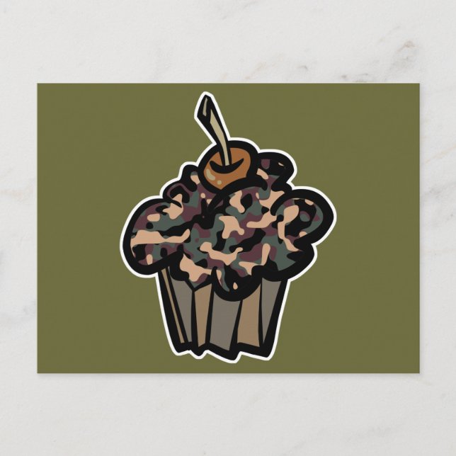Tarnung-Cupcake Postkarte (Vorderseite)