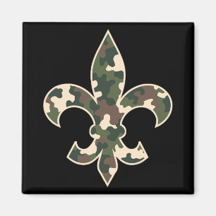 Tarnung Fleur De Lys Camo Mardi Gras Festlich Ne Magnet