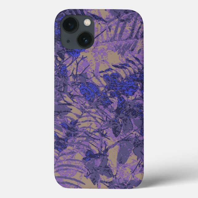 Tarnung gegen blaue Blume Case-Mate iPhone Hülle (Rückseite)