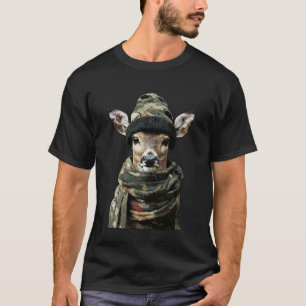 Tarnung Hirsch Camo Tier Jäger Wildnis Jagd T-Shirt