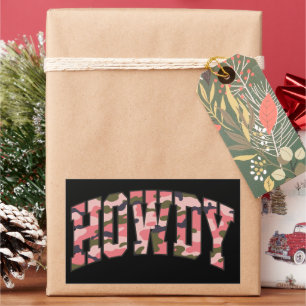 Tarnung Howdy Pink Vornehme Tarnung Weihnachten Rechteckiger Aufkleber