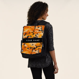 Tarnung in Orange - Personalisieren Sie Ihren Name Rucksack
