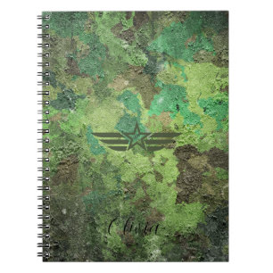 Tarnung Luftfahrt Emblem Notizbuch – Militärisch Notizblock