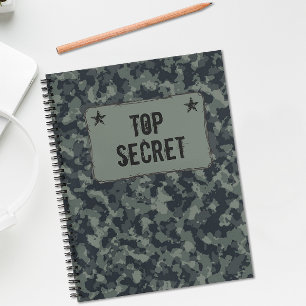 Tarnung Militär Top Secret Notizbuch