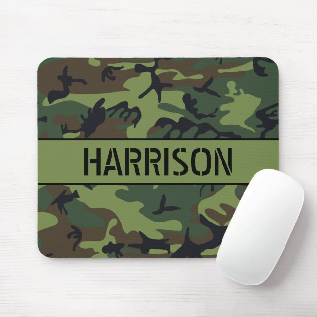 Tarnung Monogramm Mousepad (Mit Mouse)