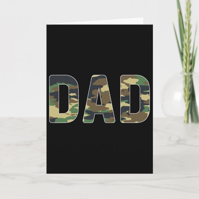 Tarnung Papa Vatertag  Karte (Vorderseite)