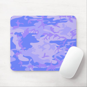 Tarnung Pastellblau abstraktes Muster Mousepad