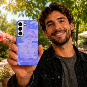 Tarnung Pastellblau abstraktes Muster Samsung Galaxy Hülle