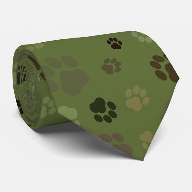 Tarnung Pawprint Krawatte (Gerollt)