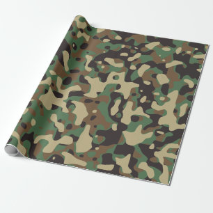 Tarnung Tarnung Grün Braun Beige Armee Militär Geschenkpapier