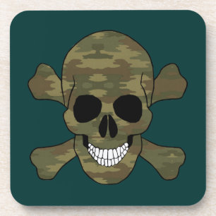 Tarnung Totenkopf Untersetzer