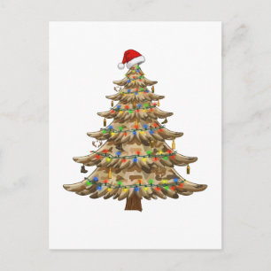 Tarnung Weihnachtsbaum Veteran Militär Lustig Postkarte