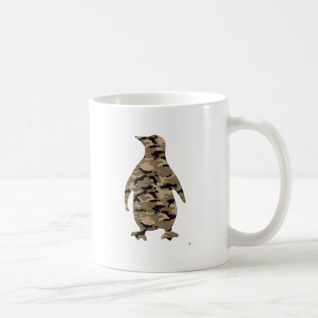 Tarnungpenguin-Silhouette Tasse (Rechts)