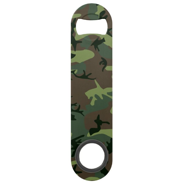 Tarnungs-Camouflage-Grün-Brown-Muster Speed Flaschenöffner (Rückseite)