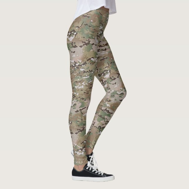 Tarnungs-Camouflage-multi Gelände-Grün Brown Leggings (Rechts)
