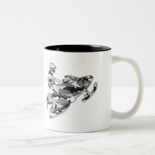 Tarnungs-Grau Snowmobiler Zweifarbige Tasse
