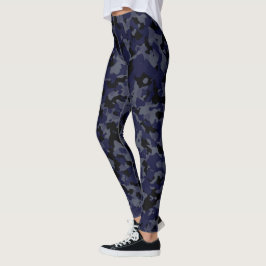 Tarnungs-großes Camouflage-Schwarz-blaues Grau Leggings