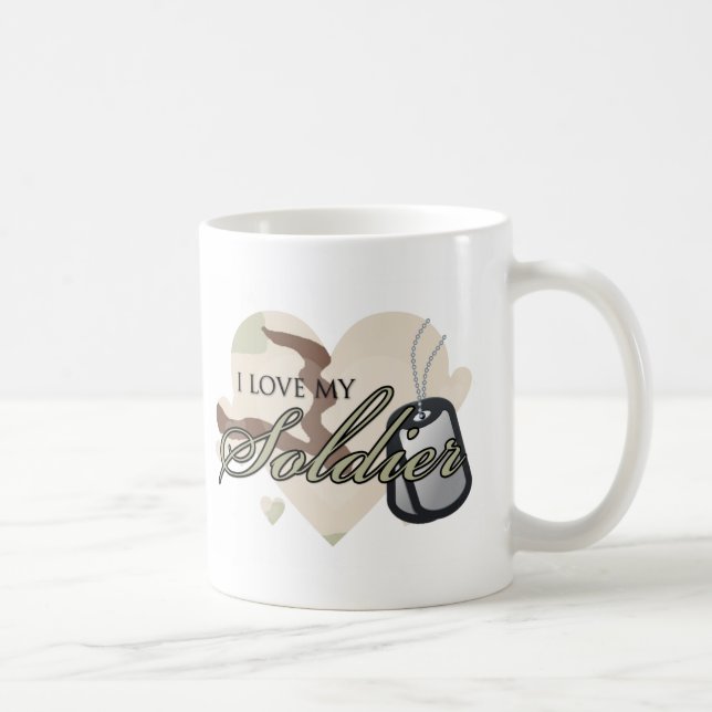 Tarnungs-Herz Kaffeetasse (Rechts)