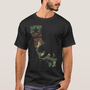 Tarnungs-Kalifornien-Flaggen-Staats-Bär T-Shirt