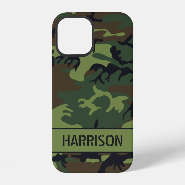 Tarnungs-Monogramm iPhone Hülle (Rückseite)