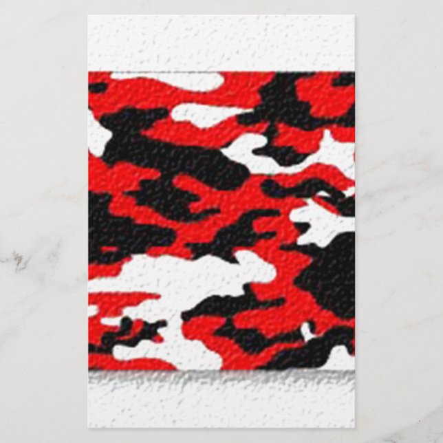 Tarnungs-Rot-Muster Briefpapier (Vorderseite)