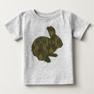 Tarnungs-Silhouette-Osterhasen-Shirt Baby T-shirt