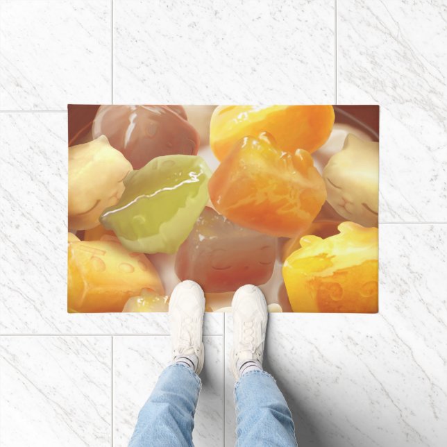 Taro Ball Dessert Illustration Fußmatte (Indoor)