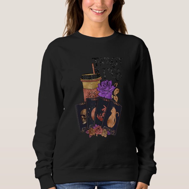Tarot and Tea Tarot card reading Sweatshirt (Vorderseite)