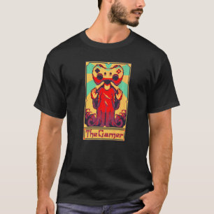 Tarot Art Gaming T-Shirt The Gamer Console Retro V