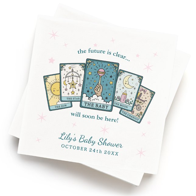 Tarot Baby Girl Baby Shower Paper Napkin Serviette (Von Creator hochgeladen)
