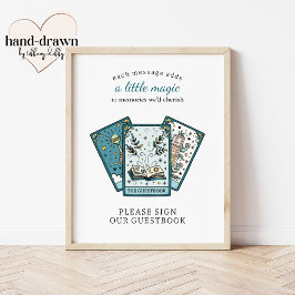 Tarot Baby Shower Framework Gästebuchsignatur Poster