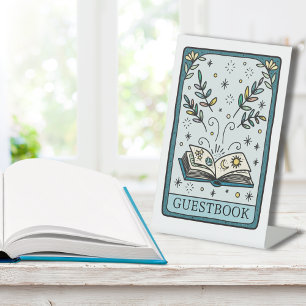 Tarot-Baby-Shower-Gästebuch-Tisch Sockelschild