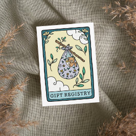 Tarot Baby Shower - Registrierung Begleitkarte