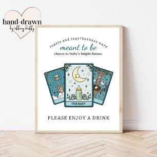 Tarot Babydusche-Rahmengetränke Tafelschild Poster