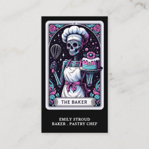 Tarot Baker Black Business Card Visitenkarte