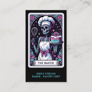 Tarot Baker Black Business Card Visitenkarte