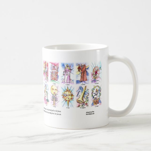Tarot-beflecktes Glas 11x2 Tasse (Rechts)