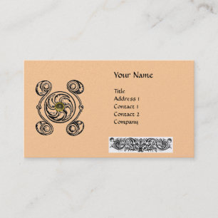 TAROT Black Pink Celtic Zeichnend Gemstone Monogra Visitenkarte