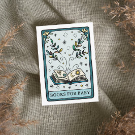 Tarot-Bücher für Babydusche Begleitkarte