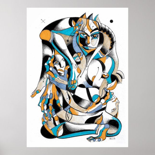 Tarot Buddha Tinte Poster (Vorne)