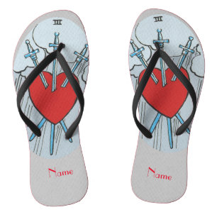 Tarot Card 3 Schwerter Thunder_Cove Flip Flops