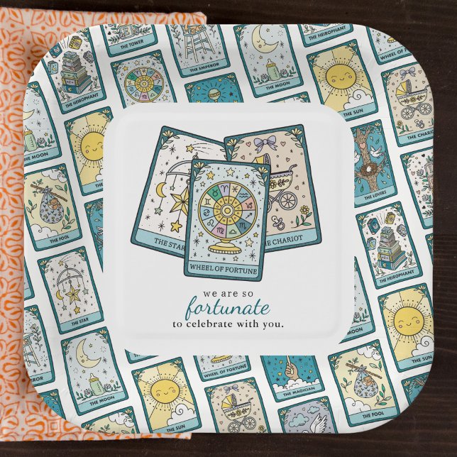 Tarot Card Baby Shower Pappteller (Von Creator hochgeladen)